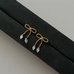 Rope Bow Studs- Gold