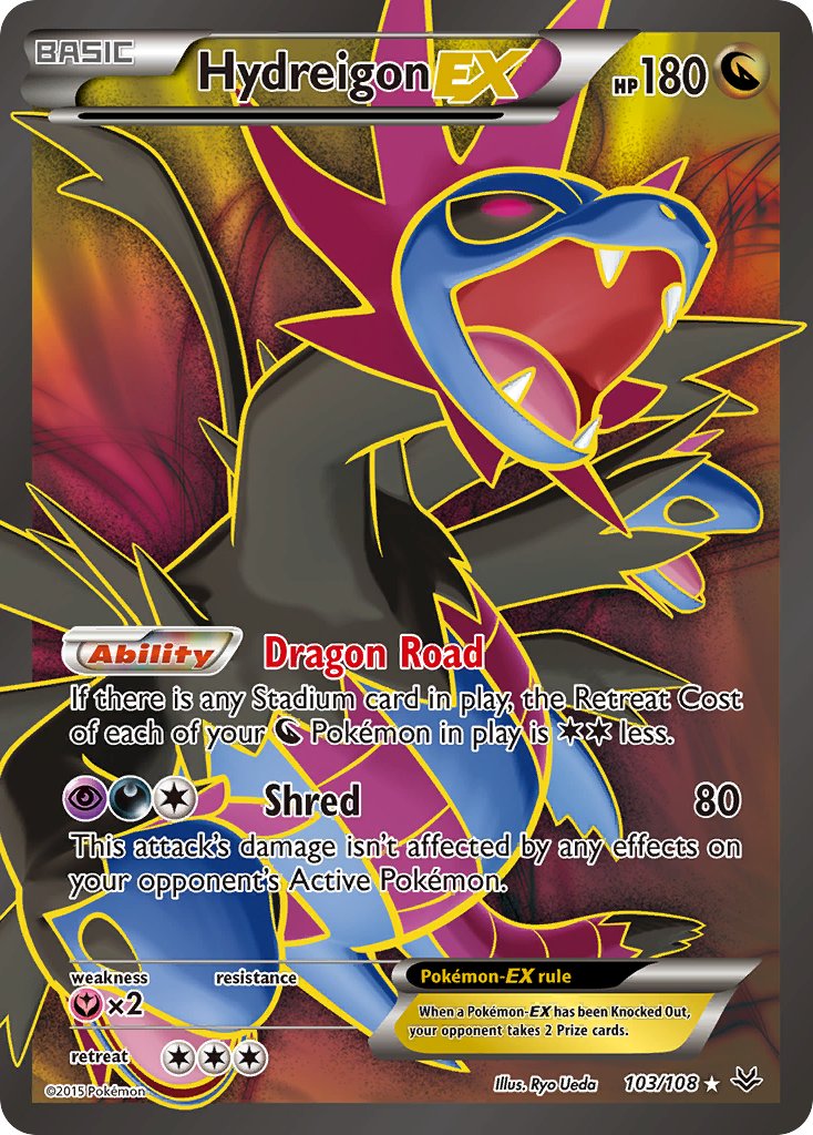 Hydreigon EX (Full Art) (103/108) - XY Roaring Skies Holofoil