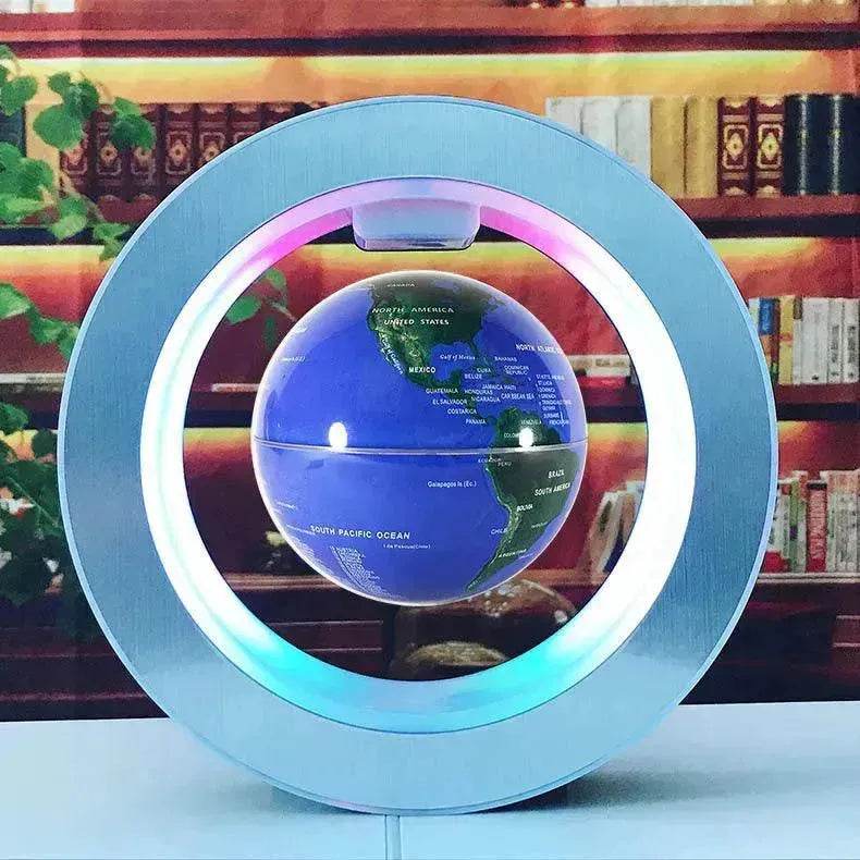 Round LED light World Map Floating Globe Magnetic Levitation Light Anti Gravity Magic  Home Decor   Decorative Night LED Light