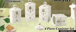 Coffret de 4 bocaux en céramique Royal