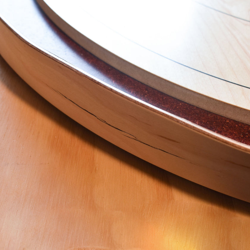 The Royal Red - Tournament Style Crokinole Board Game Set (Meets NCA Standards)