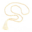 Crystal Bead Tassel Necklace