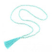 Crystal Bead Tassel Necklace