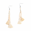 Double Tassel Crystal Drop Earring