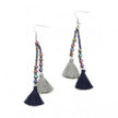 Double Tassel Crystal Drop Earring