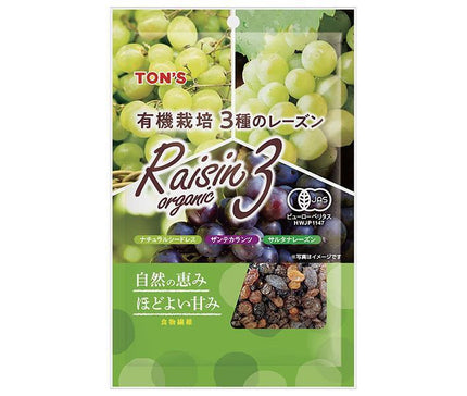 Toyo Nuts Ton 3 types de raisins secs issus de l'agriculture biologique L 150g x 10 sachets 