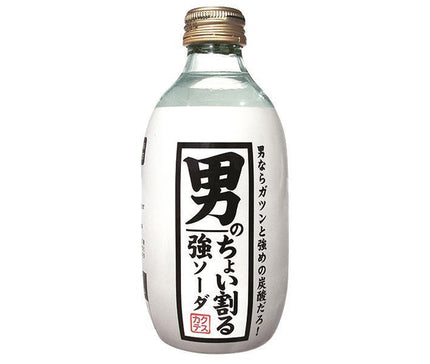 Kimura Beverage Cactus Men's Slightly Sprinkling Strong Soda 300ml bottle x 24 bottles [Shipped in Japan]