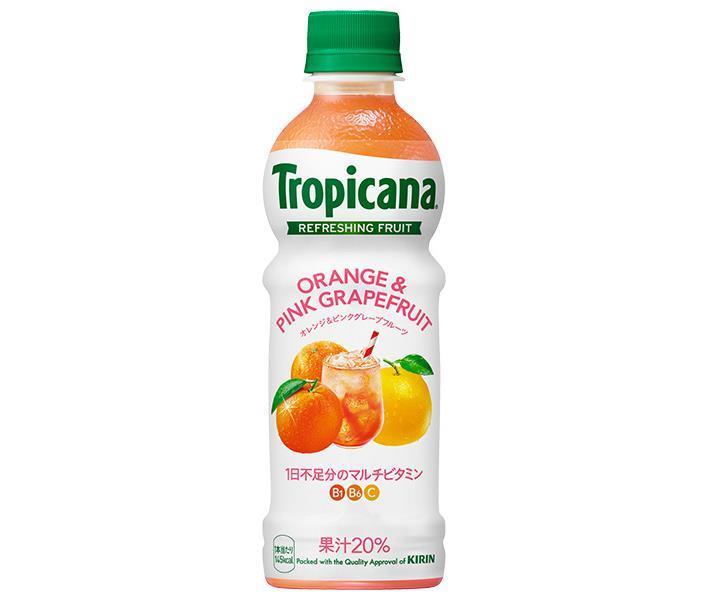 Kirin Tropicana Refresh Fruit Orange & Pamplemousse Rose Bouteille plastique 330ml x 24 pièces 