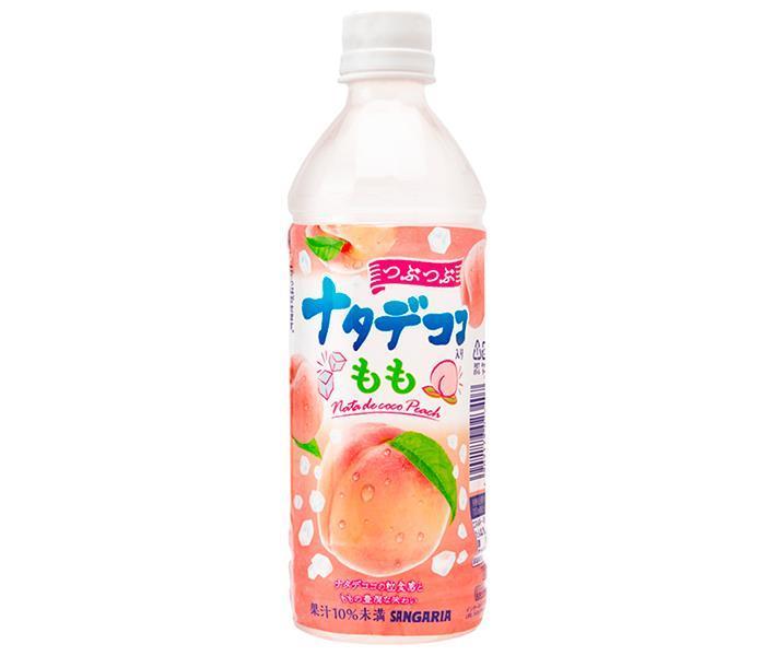 [11/25~ 10% off all products!!] Sangaria Peach with Nata de Coco 500ml PET bottle x 24 bottles