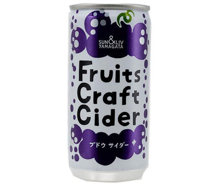 Yamagata Foods FruitsCraftCider Grape 200ml can x 30 pieces [Shipped in Japan]