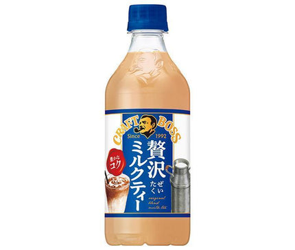 Suntory Craft Boss Milk Tea [Pour une utilisation froide et chaude, pour distributeurs automatiques] Bouteilles en plastique de 500 ml x 24 pièces