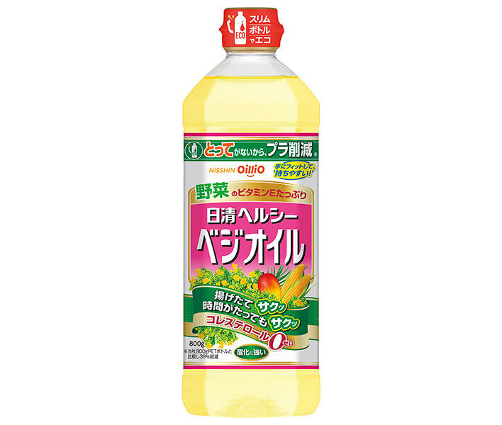 Nissin Oilio Nissin Huile Végétale Saine 800g bouteilles en plastique x 8 pièces 