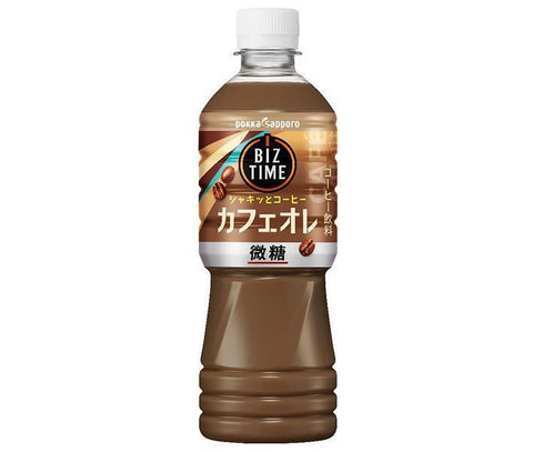 Pokka Sapporo Biz Time Café au lait bouteille plastique 525ml x 24 pièces 