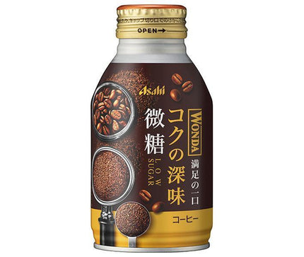 Asahi Soft Drinks WONDA (Wanda) Sucre léger à saveur riche et profonde, bouteille de 260 g, canette x 24 pièces 