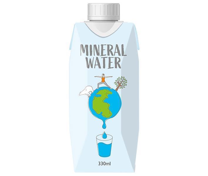Sakura Food Industry Sakura Mineral Water 330ml paper pack x 18 bottles [shipped in Japan]