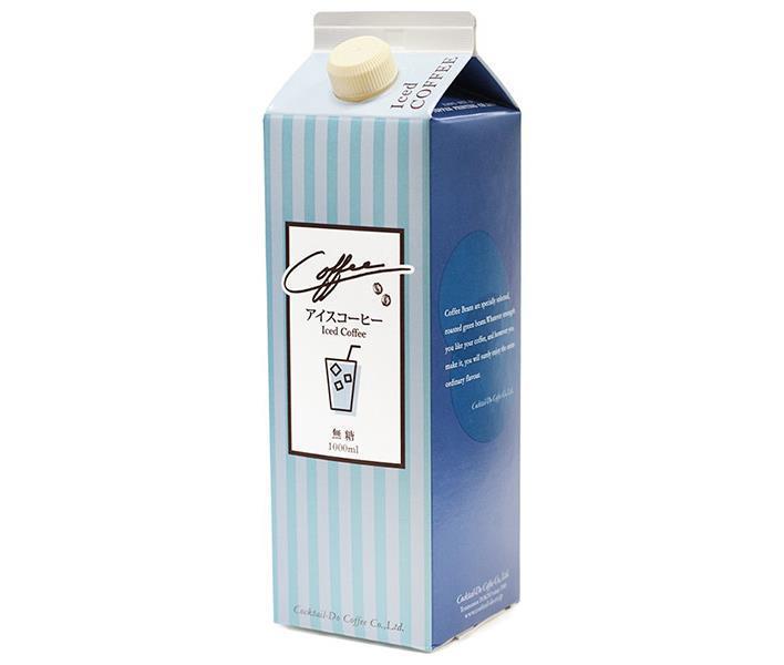 Cocktail Do Liquid Iced Coffee Sugar Free 1000ml Paper Pack x 12 bottles [Shipped in Japan]
