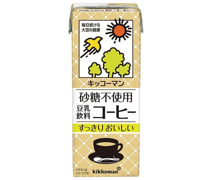 Kikkoman Sugar-free soy milk drink coffee 200ml paper pack x 18 pieces [shipped in Japan]