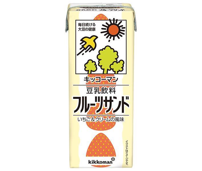 Kikkoman Soy Milk Drink Fruit Sandwich 200ml Paper Pack x 18 