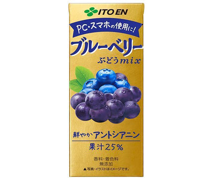 伊藤園 ブルーベリーぶどうmix 200ml紙パック×24本入【日本出荷】