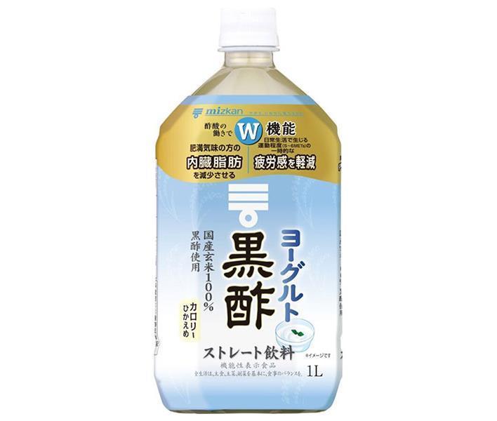 Mitsukan Yogurt Black Vinegar Straight [Functional Food] 1L PET Bottle x 6 Bottles