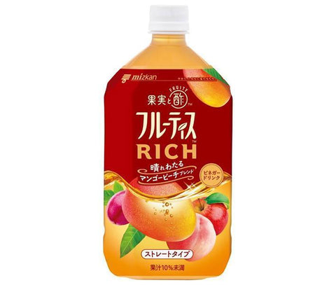Mizkan Fruitis RICH Mango Peach Straight Bouteille plastique 1000ml x 6 pièces 