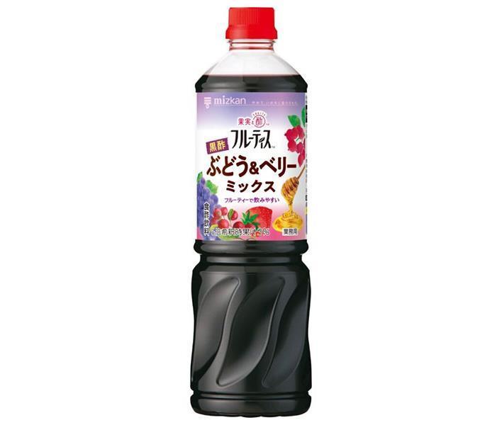 [11/25~ 10% off all products!!] Mitsukan Commercial Fruitis Black Vinegar Grape & Berry Mix 1000ml PET Bottle x 8