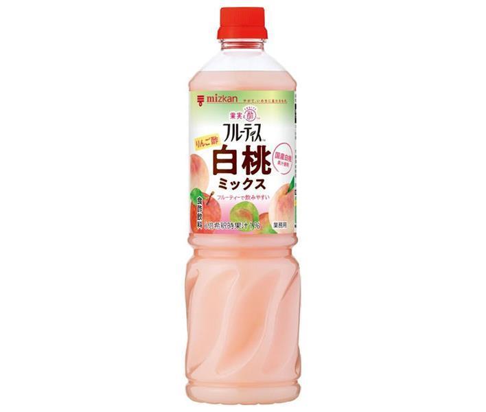 [11/25~ 10% off all products!!] Mitsukan Commercial Fruitis Apple Cider Vinegar White Peach Mix 1000ml PET Bottle x 8