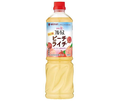 Mizkan Commercial Fruitis Vinaigre de cidre de pomme Pêche Litchi Bouteilles PET de 1000 ml x 8 pièces 
