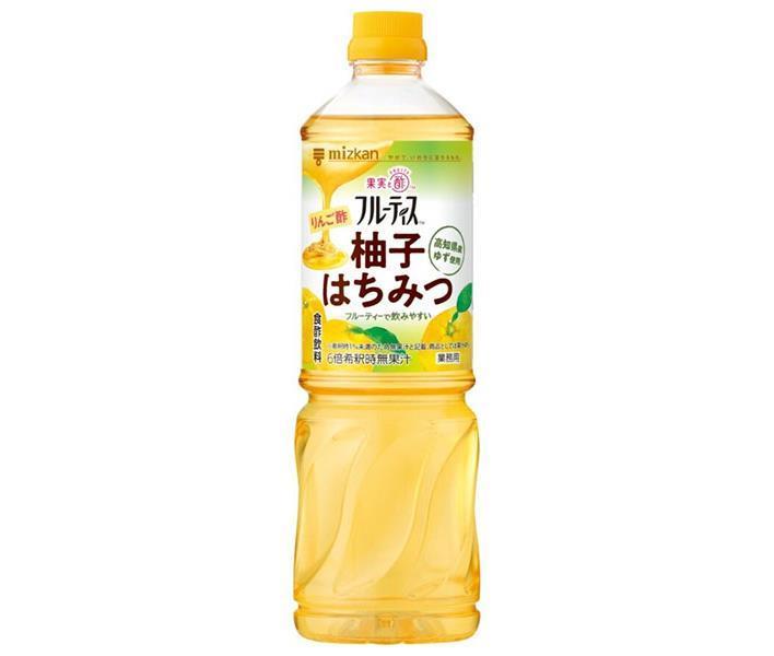 [11/25~ 10% off all products!!] Mitsukan Commercial Fruitis Apple Vinegar and Yuzu Honey 1000ml PET Bottle x 8