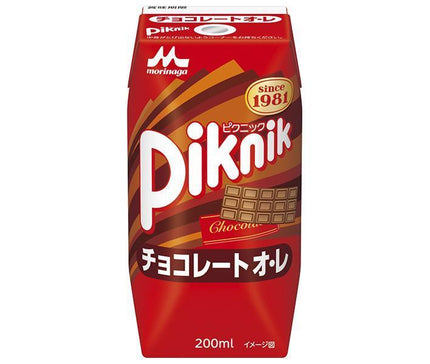 森永乳業 ピクニック チョコレートオ レ(プリズマ容器) 200ml紙パック×24本入【日本出荷】