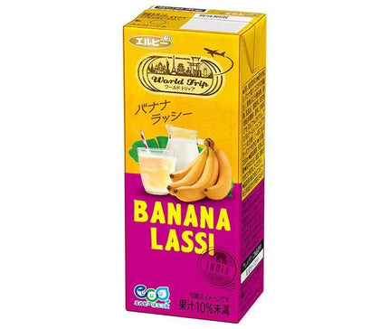 [11/25~ 10% off all products!!] LB World Trip Banana Lassi 200ml paper pack x 24 bottles