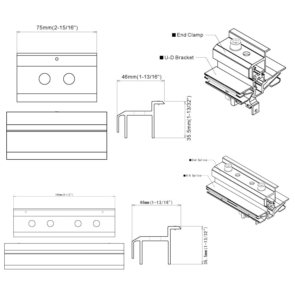 Rail-less Solar Rack End Clamp
