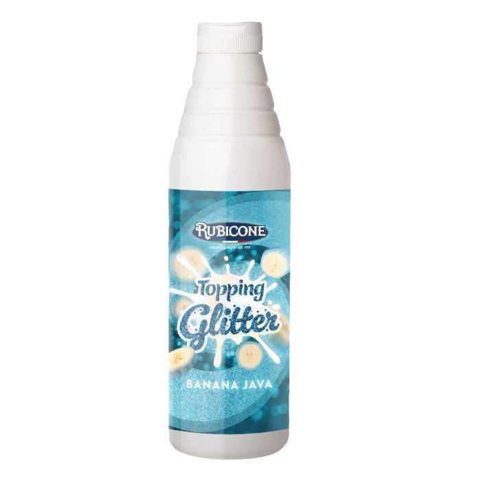 Banana Java Glitter Topping - 1 KG Squeeze Bottle - Rubicone Canada - Ships Free Within Canada on Orders Above CAD $199