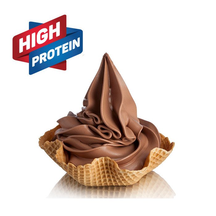 High Protein Chocolate Soft Serve & Gelato Mix - HI-PRO Chocolate - Case of 8 x 1.55 KG bags - Fit Gelato - Rubicone Canada - Ships Free Within Canada on Orders Above CAD $199