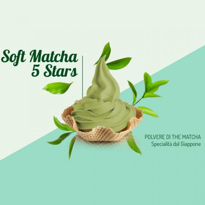 Soft Matcha 5 Stars Ready Creamy Soft Serve Mix - Complete Ready Base - Case of 8 x 1.5 KG bags - Rubicone Canada - Ships Free Within Canada on Orders Above CAD $199