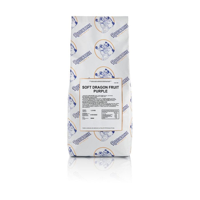 Purple Dragon Fruit Soft Serve and Soft Gelato Mix - Ready Fruit - Complete Base - Ready To Use - Case of 8 x 1.5 KG bags - Rubicone Canada - Ships Free Within Canada on Orders Above CAD $199