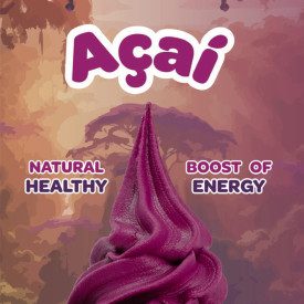 Acai Soft Serve and Soft Gelato Mix - Ready Fruit - Complete Base - Ready To Use - Case of 8 x 1.5 KG bags - Rubicone Canada - Ships Free Within Canada on Orders Above CAD $199