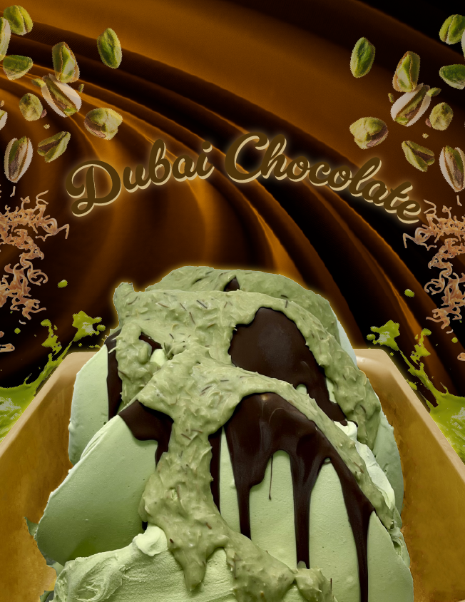 Choco Kataifi (Dubai Chocolate) Dark Chocolate Cone Dip Coating - Vegan - 1.5 KG Bucket - Rubicone Canada - Made in Italy