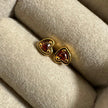 Ruby Heart Studs