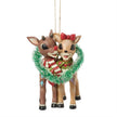 Rudolph the Red Nose Reindeer - Rudolph & Clarice in Heart Wreath Ornament