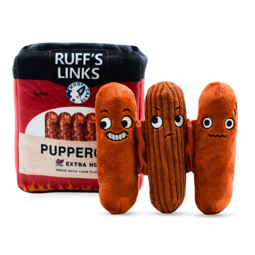 Sausage Dog Toy – 3-in-1 Plush, Squeaky & Crinkle