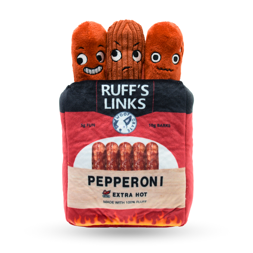 Sausage Dog Toy – 3-in-1 Plush, Squeaky & Crinkle