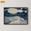 Rumi Poetry Giclee Print: Inspirational Ocean Quote Art, Blue Poem (Available Framed)