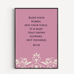 Rumi Quote Art Print: Lilac Poetry Poster
