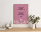 Rumi Quote Art Print: Lilac Poetry Poster