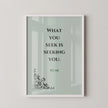 Rumi Quote Print: Mint Green Inspirational Poetry, Giclee Art
