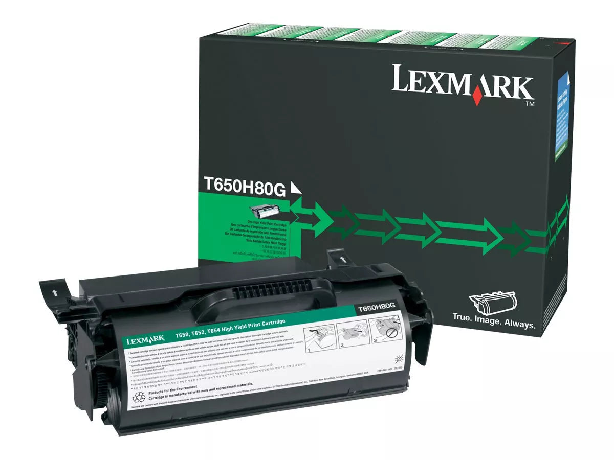 Lexmark Laser Toner Cartridge, Black, High Yield (T650H80G)