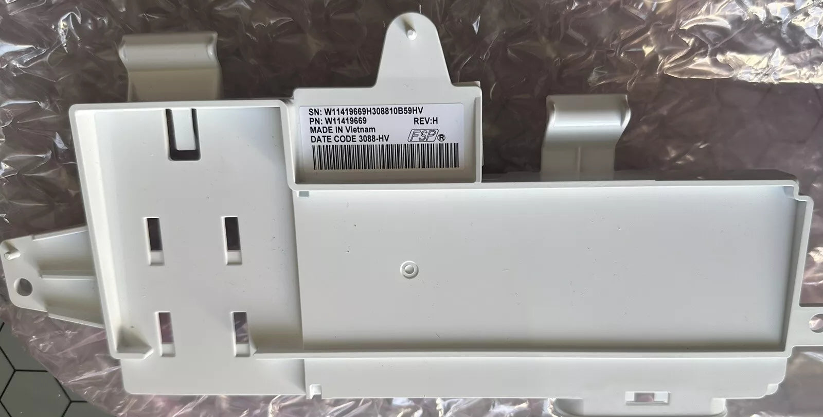 Carte de commande de lave-linge Whirlpool, pièce W11627413