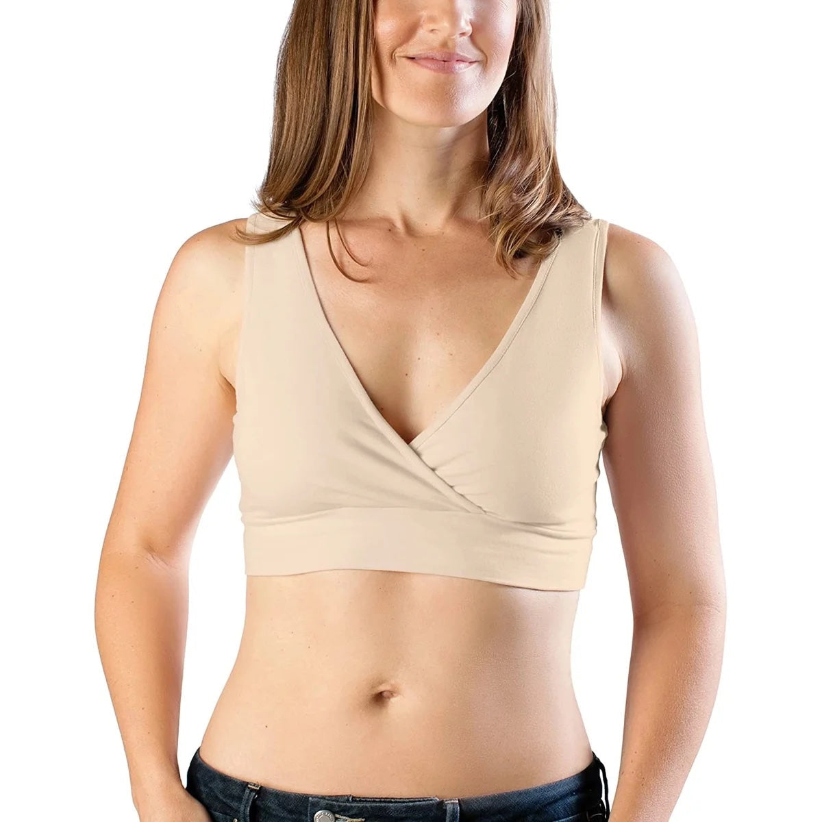 Organic Cotton Nursing & Sleep Bra | Beige