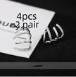 S925 Silver Needle Four-prong Zircon Inlaid Earrings